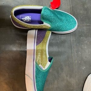 Kids mermaid glitter vans